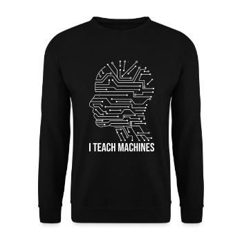 Artificial intelligence machine learning gift - Unisex Sweatshirt - black - Front - Alina (178cm) & Michal (187cm)