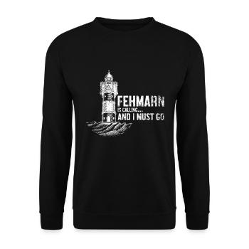 Fehmarn appelle le phare de la mer Baltique - Sweat-shirt Unisexe - noir - Devant - Alina (178cm) & Michal (187cm)