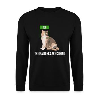 Artificial intelligence cat dog future gift - Unisex Sweatshirt - black - Front - Alina (178cm) & Michal (187cm)