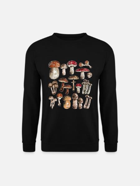 Champignons Chemise Champignons Cueilleurs Cadeau Collecte de Champignons - Sweat-shirt Unisexe - noir