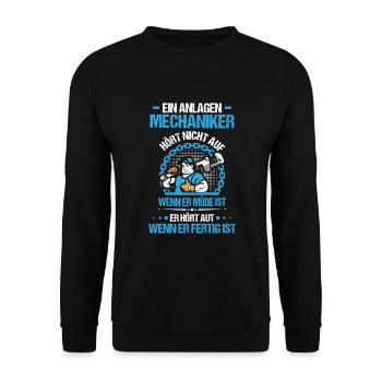 Anlagenmechaniker Installateur Sanitär Beruf - Unisex Pullover - Schwarz - Vorne - Alina (178cm) & Michal (187cm)