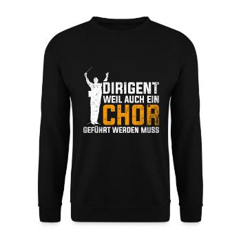Chorleiter Musiker Dirigent - Unisex Pullover - Schwarz - Vorne - Alina (178cm) & Michal (187cm)