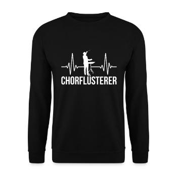 Chorleiter Dirigent Herzschlag - Unisex Pullover - Schwarz - Vorne - Alina (178cm) & Michal (187cm)