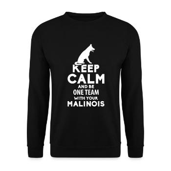 Chien de berger belge Malinois - Sweat-shirt Unisexe - noir - Devant - Alina (178cm) & Michal (187cm)