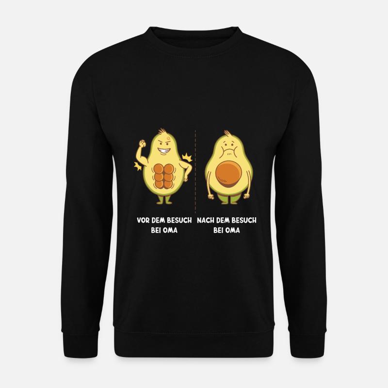 Oma beste Köchin lustiger Spruch Witz Avocado - Unisex Pullover - Schwarz