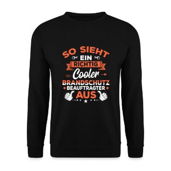 Brandschutzbeauftragter Beruf Brandschutz - Unisex Pullover - Schwarz - Vorne - Alina (178cm) & Michal (187cm)