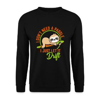 Stand up paddling paresseux SUP - Sweat-shirt Unisexe - noir - Devant - Alina (178cm) & Michal (187cm)