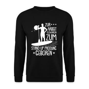 Water sports Hobby SUP - Unisex Sweatshirt - black - Front - Alina (178cm) & Michal (187cm)