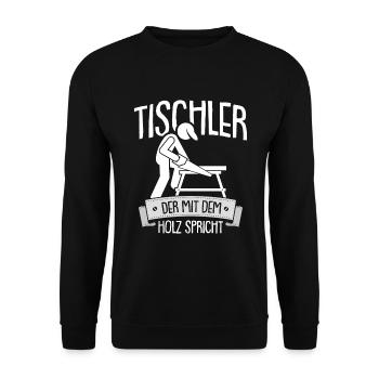 Tischler Schreiner Handwerker - Unisex Pullover - Schwarz - Vorne - Alina (178cm) & Michal (187cm)