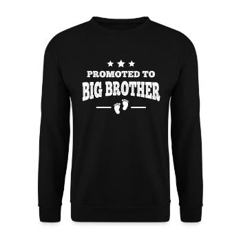Promoted To Big Brother - Unisex Sweatshirt - black - Front - Alina (178cm) & Michal (187cm)