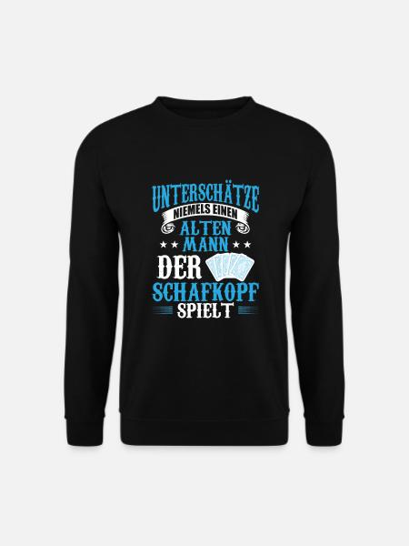 Schafkopf bayrisches Kartenspiel Schafkopfen - Unisex Pullover - Schwarz