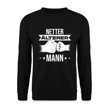 Bien plus âgé Homme Drôle De Sort pour les hommes - Sweat-shirt Unisexe - noir - Devant - Alina (178cm) & Michal (187cm)
