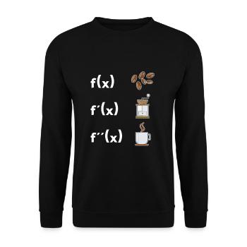 Math Teacher Derivation Coffee Lovers - Unisex Sweatshirt - black - Front - Alina (178cm) & Michal (187cm)