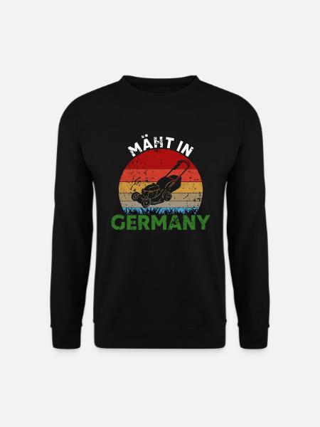 Mäht In Germany Rasenmäher Gärtner Garten - Unisex Pullover - Schwarz