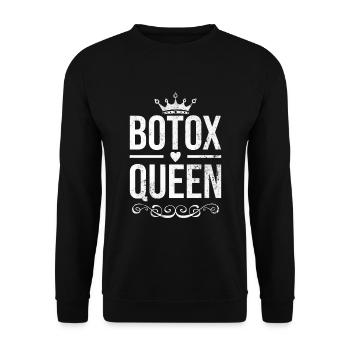 Botox Queen Surgery Nurse Doctor - Unisex Sweatshirt - black - Front - Alina (178cm) & Michal (187cm)