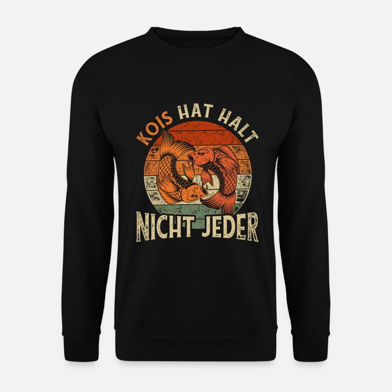 Retro Koi Karpfen Liebhaber - Unisex Pullover - Schwarz