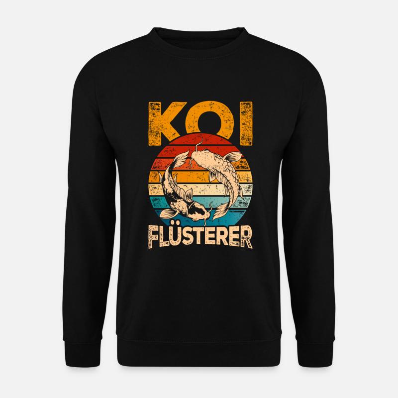Retro Koi Karpfen - Unisex Pullover - Schwarz