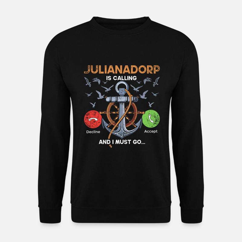 Julianadorp Niederlande Anker Urlaub - Unisex Pullover - Schwarz