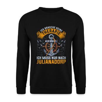 Julianadorp Niederlande Urlaub - Unisex Pullover - Schwarz - Vorne - Alina (178cm) & Michal (187cm)