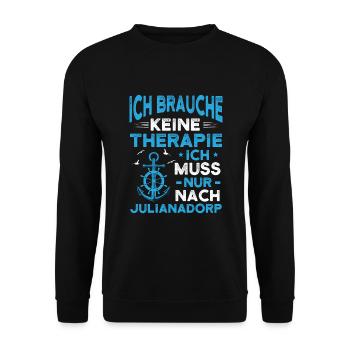 Julianadorp Niederlande Anker Urlaub - Unisex Pullover - Schwarz - Vorne - Alina (178cm) & Michal (187cm)