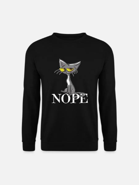 Katze Nein - Unisex Pullover - Schwarz
