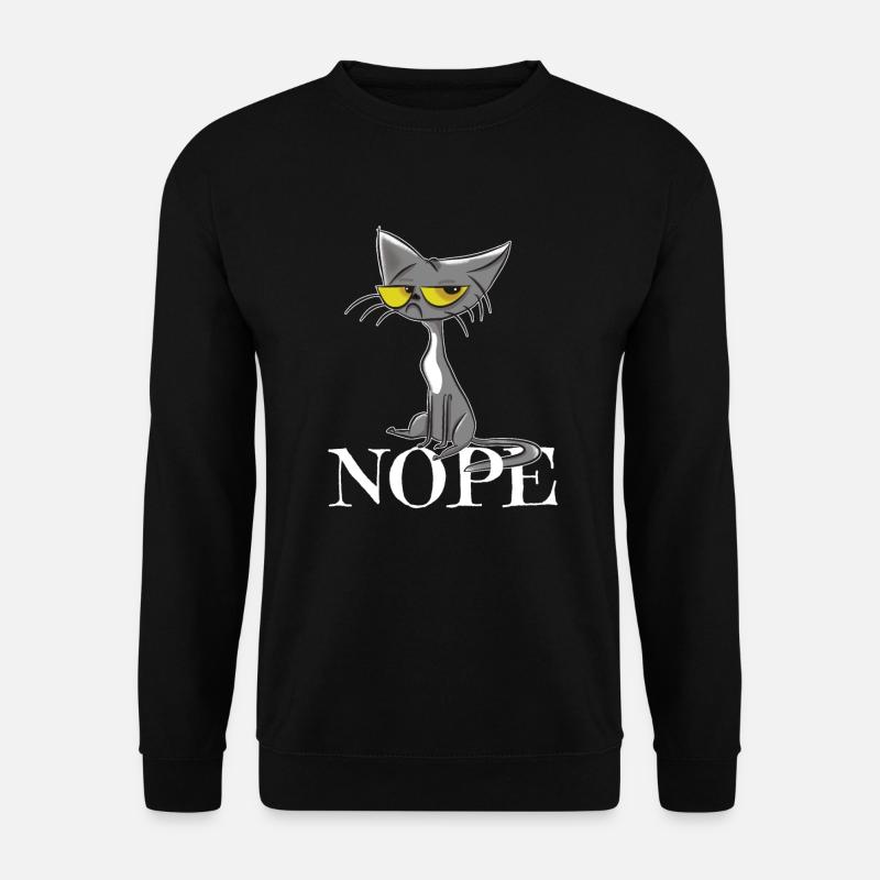 Katze Nein - Unisex Pullover - Schwarz