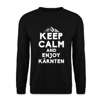 Kärnten Alpen Spruch - Unisex Pullover - Schwarz - Vorne - Alina (178cm) & Michal (187cm)