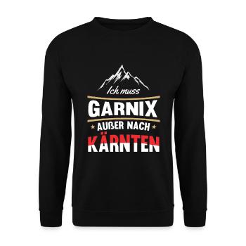 Kärnten Urlaub Alpen Österreich - Unisex Pullover - Schwarz - Vorne - Alina (178cm) & Michal (187cm)