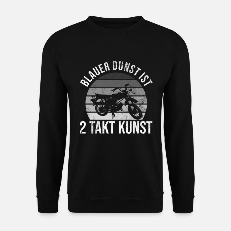 Blauer Dunst ist 2 Takt Kunst Mofa Moped S51 S50 - Unisex Pullover - Schwarz