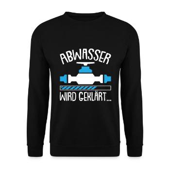 Abwassertechnik Abwasser Kläranlage Beruf - Unisex Pullover - Schwarz - Vorne - Alina (178cm) & Michal (187cm)
