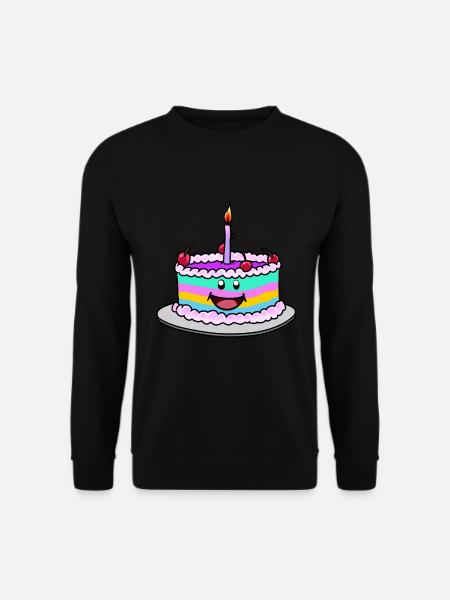 Rainbow Birthday Cake Cake Fantasy - Unisex Sweatshirt - black