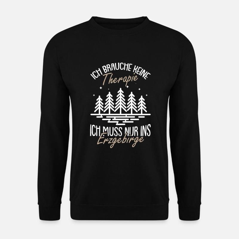 Erzgebirge Mittelgebirge Wald - Unisex Pullover - Schwarz