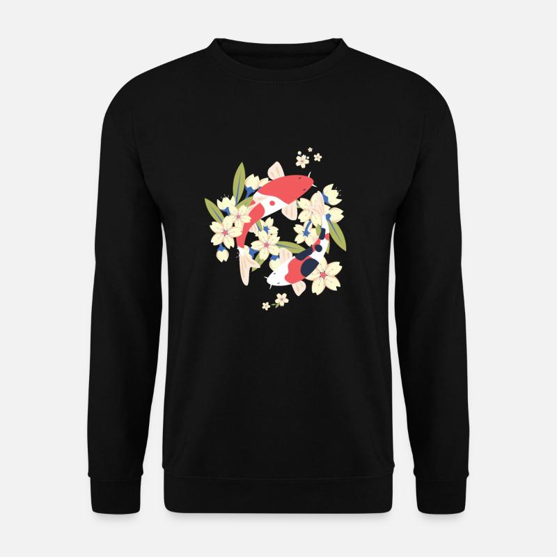 Koi Fisch Koi Fische Koiteich Teich Japan Geschenk - Unisex Pullover - Schwarz