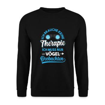 Vogel Fernglas Ornithologie Vogelbeobachter - Unisex Pullover - Schwarz - Vorne - Alina (178cm) & Michal (187cm)