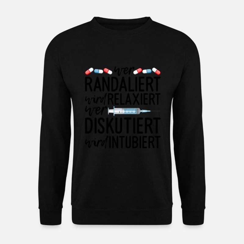 Krankenschwester Arzthelferin Sprüche Pflegekraft - Unisex Pullover - Schwarz