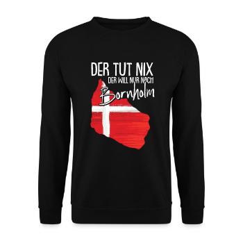Dänemark Flagge Skandinavien Bornholm - Unisex Pullover - Schwarz - Vorne - Alina (178cm) & Michal (187cm)