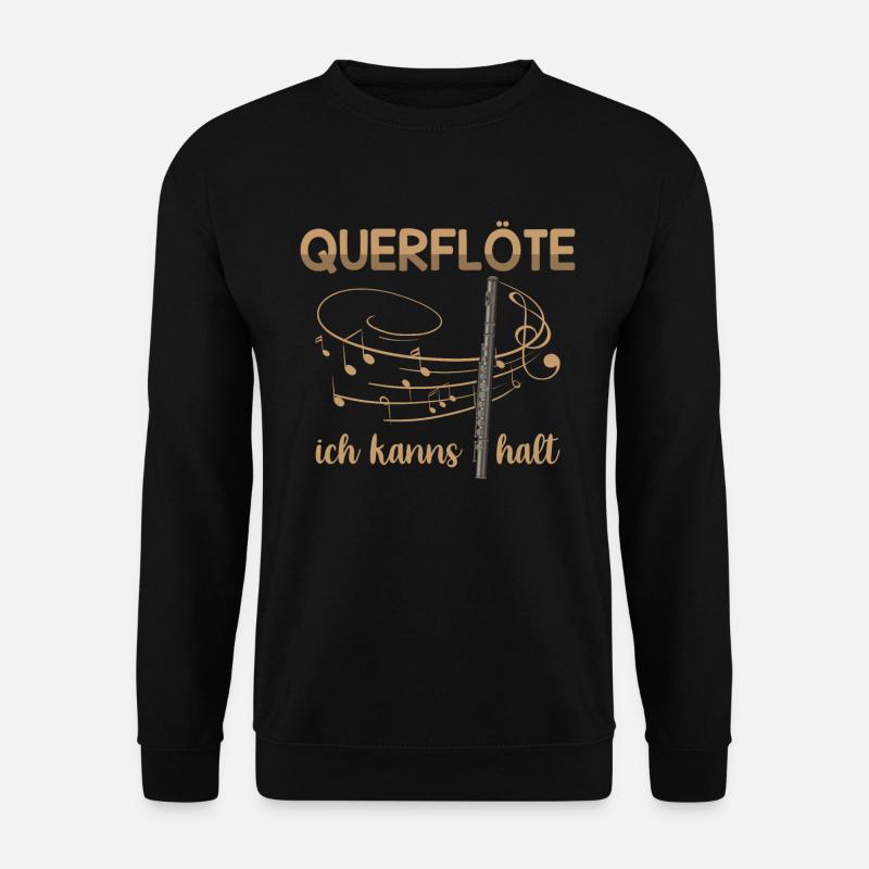 Querflöte ich kanns halt Musikinstrument Flöte - Unisex Pullover - Schwarz