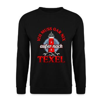 Texel Leuchtturm Holland Insel - Unisex Pullover - Schwarz - Vorne - Alina (178cm) & Michal (187cm)