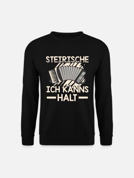 Steirisch kanns halt Akkordeon Ziehharmonika - Unisex Pullover - Schwarz