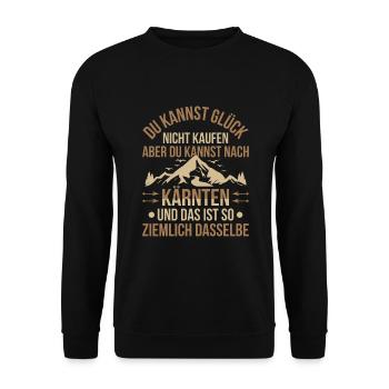 Kärnten Glück Österreich Alpen Berge - Unisex Pullover - Schwarz - Vorne - Alina (178cm) & Michal (187cm)