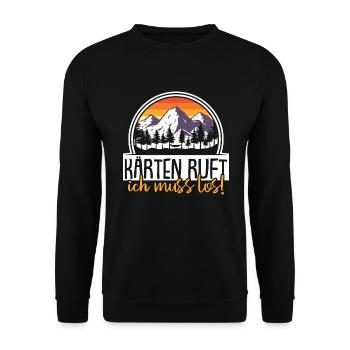 Kärnten ruft ich muss los Österreich - Unisex Pullover - Schwarz - Vorne - Alina (178cm) & Michal (187cm)