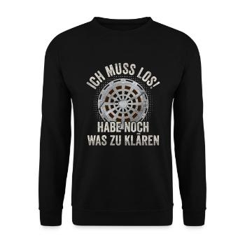 Abwassertechniker was klären Abwasser Kläranlage - Unisex Pullover - Schwarz - Vorne - Alina (178cm) & Michal (187cm)