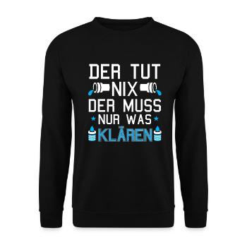 Abwassertechniker der tut nix Abwasser Kläranlage - Unisex Pullover - Schwarz - Vorne - Alina (178cm) & Michal (187cm)