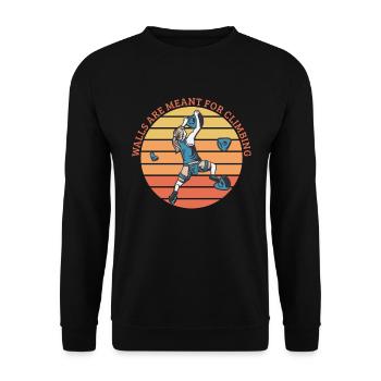 Climbing Walls Are Meant For Climbing - Unisex Sweatshirt - black - Front - Alina (178cm) & Michal (187cm)