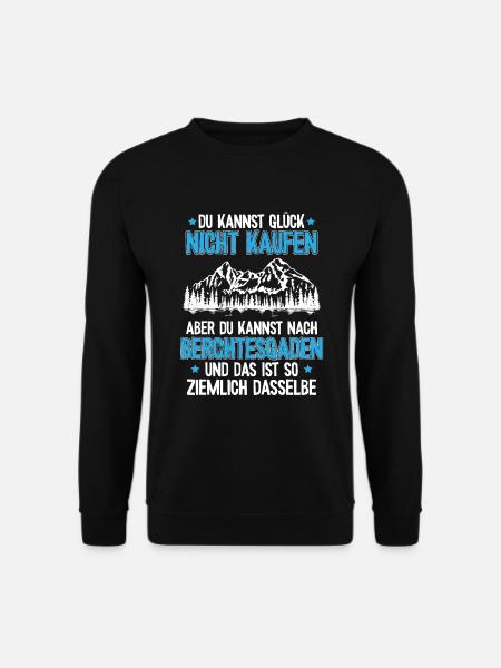 Watzmann Gipfel Berchtesgaden Glück Wandern - Unisex Pullover - Schwarz