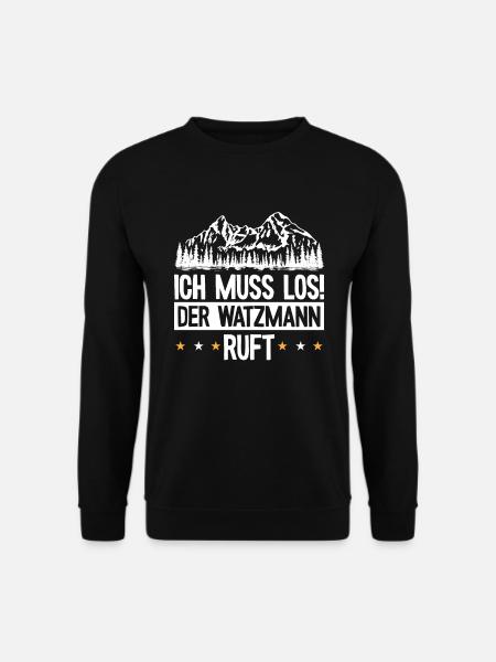 Der Watzmann ruft Berchtesgaden Wandern - Unisex Pullover - Schwarz