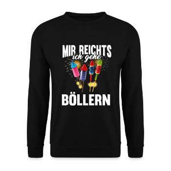 Pyrotechniker mir reichts Böllern Pyrotechnik - Unisex Pullover - Schwarz - Vorne - Alina (178cm) & Michal (187cm)