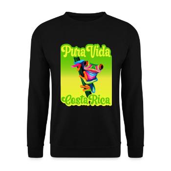 Pura Vida Costa Rica - Sweat-shirt Unisexe - noir - Devant - Alina (178cm) & Michal (187cm)