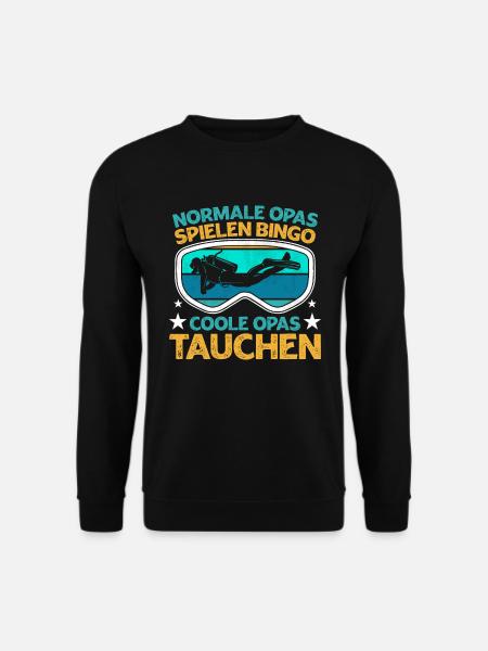 Coole Opas tauchen Taucher - Unisex Pullover - Schwarz