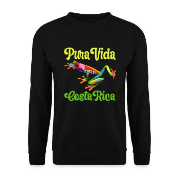 Pura Vida - Pura Vida Costa Rica - Sweat-shirt Unisexe - noir - Devant - Alina (178cm) & Michal (187cm)